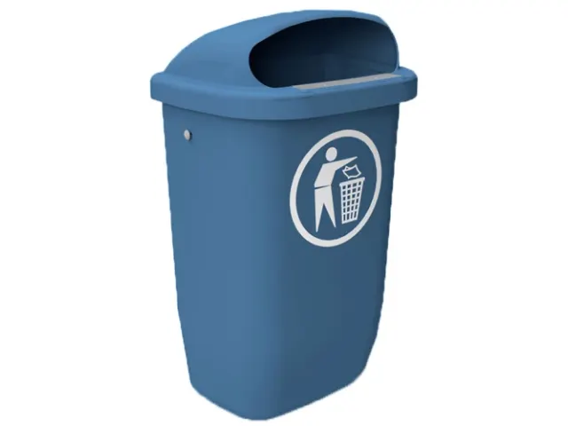 Poubelle extérieure DIN-PK 50L Bleu