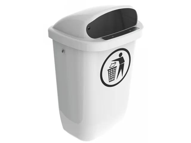 Buitenafvalbak DIN-PK 50 Liter Wit