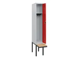 locker met bank,HxBxD 1950x300x815mm,1vak,vak B 300mm,cilinderslot