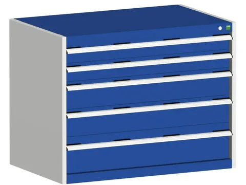 ladekast HxBxD 800x1050x750mm 5laden romp RAL7035 front RAL5010