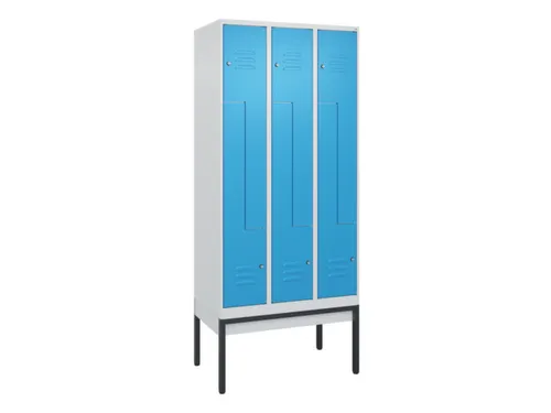 Z-garderobekast,HxBxD 2120x900x500mm,vak B 150/300mm,cil.-slot