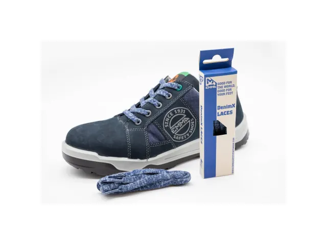 Emma DenimX veters, lengte 135 cm, grijs, per paar