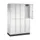 Dubbeldekse garderobekast,RAL 7035,HxBxD 1950x1220x500mm,4x2vak.