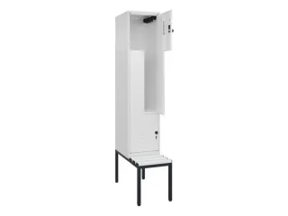 Z-garderobekast,HxBxD 2120x400x815mm,2vak,vak B 400mm,draaigrendel - 2