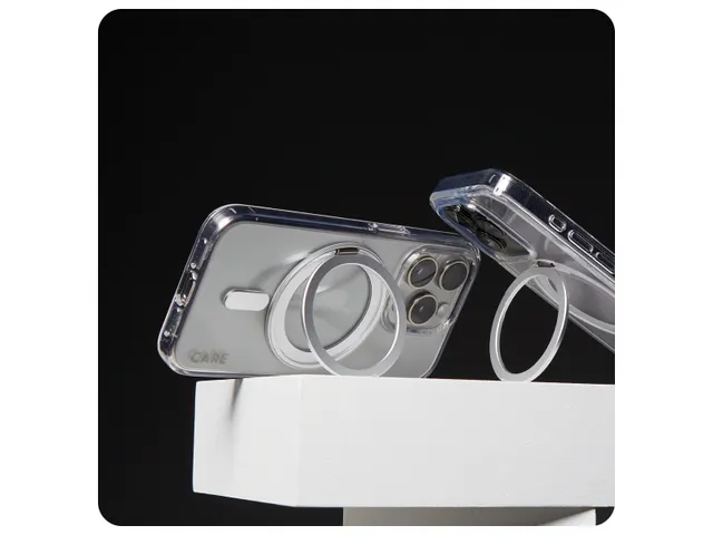 PanzerGlass CARE by Case Transparent w. Silver Kickstand & MagSa