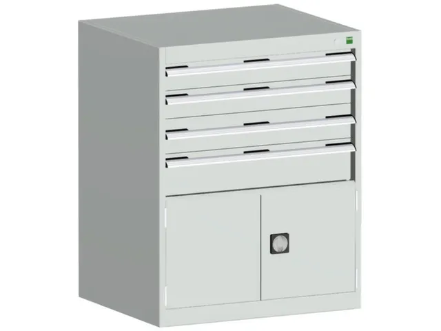 ladekast 1000x800x750mm 5laden zware lasten RAL7035 front RAL7035