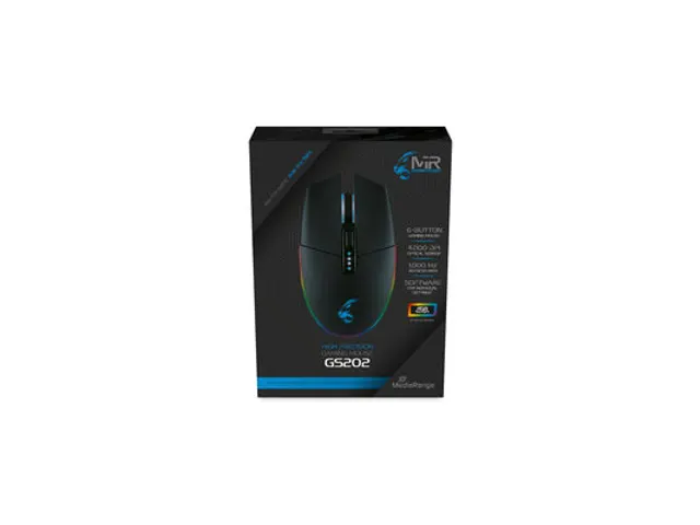 GS202 Optische Gaming Muis bedraad 6 knoppen RGB verlichting