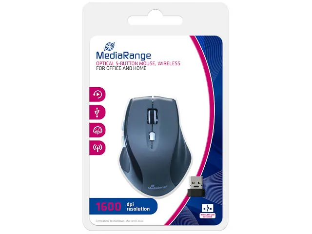 Optische muis MROS203 wireless 5 knoppen