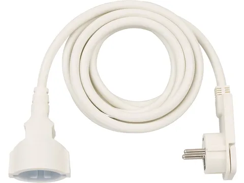 Verlengsnoer Brennenstuhl met platte stekker H05VV-F3G1.5 3 meter wit