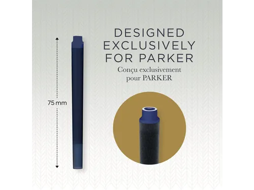 Inktpatroon Parker Quink zwart blister à 10 stuks