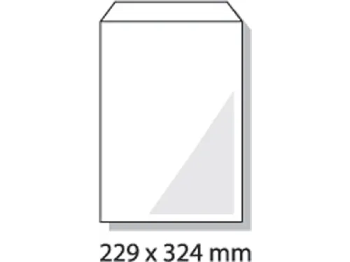 Envelop Hermes Akte C4 229x324mm Wit Gegomd pak à 25 stuks