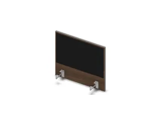 opzetpaneel v. bureau aanbouw zijkant 600mm Bruin Hickory BN8033-zwart - 1