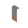 vitrinekast HxBxD 2000x900x450mm glazen deuren wit canaletto-hout