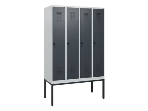schoollocker,HxBxD 1950x1200x500mm,4vak,vak B 300mm,draaigrendel