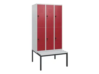 Dubbeldekse dekenkist,HxBxD 1950x900x815mm,3x2vak.,vak B 300mm - 1