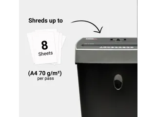 Papiervernietiger 8 Vel 4x38 mm 11 Liter - 10