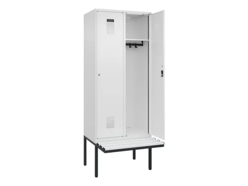 locker met bank,HxBxD 2120x800x815mm,2vak,vak B 400mm,cilinderslot