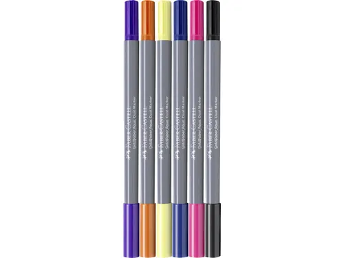 Duo aquarelmarker Goldfaber etui 6 stuks Fantasy