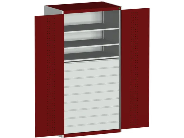 armoire modulaire,HxlxP 2000x1050x650mm,3xtablette en acier,9tiroir(s)