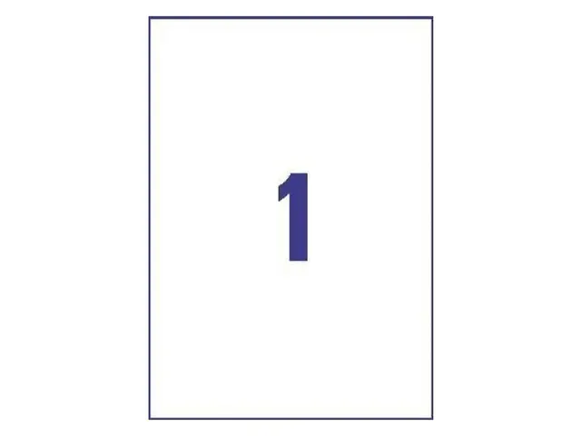 Etiket Avery B4775-50 210x297mm polyethyleen wit 50 stuks