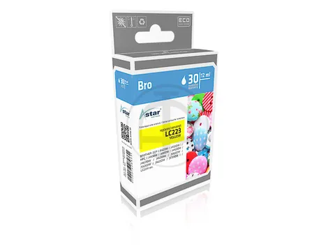 Astar Brother LC223Y MFCJ Inkt Geel Rebuilt 550 Pagina's 5.9ml