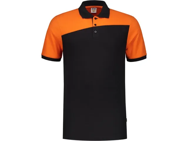 Tricorp Bicolor naden 202006 polo, zwart/oranje, maat 7XL, per stuk