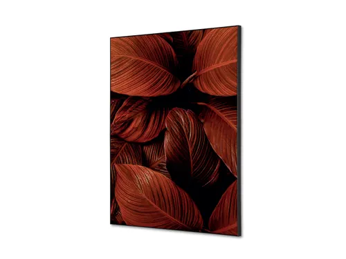 Wanddecoratie Textiel Set A2 Botanische Bladeren Rood