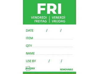 Etiket Avery HACCP vrijdag groen 40x56mm 500 stuks - 5