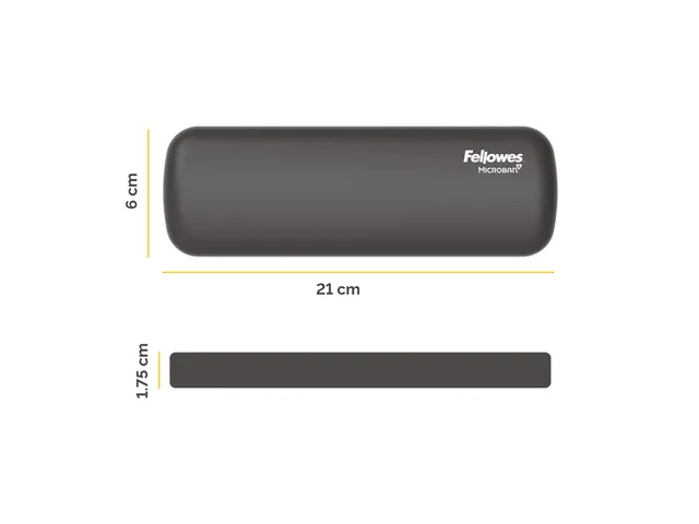 Polssteun Fellowes Breyta palm zwart 6x18cm