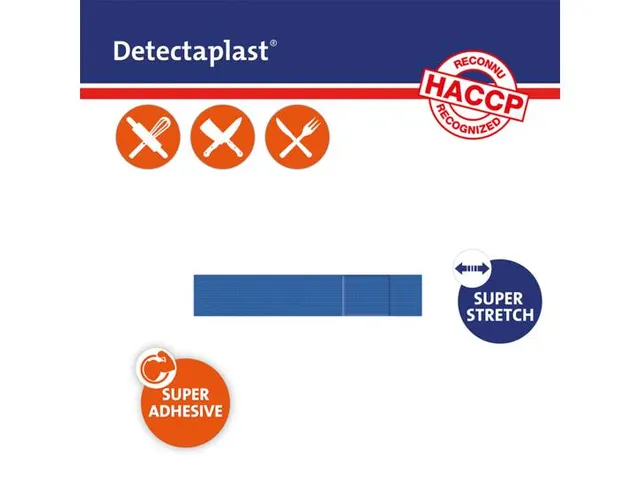 Detectaplast 8347 Textielpleister Elastisch Blauw 120x20mm 100 Stuks