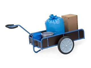 Handtrekwagen 4108V 2 Wielen 400kg 845x545mm 4 Wanden massief Rubber - 2