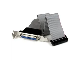 Low-Profile 40cm parallelle poort verloopkabel met bracket DB25(F)-IDC - 1