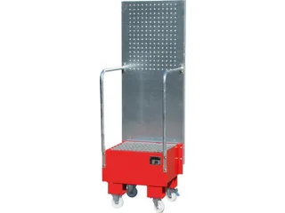 verrijdbare opvangbak,v. 1x60l vat,opvangvol. 60l,HxBxD 1775x590x570mm - 1