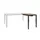 Bureau Linesto N4 aanbouwtafel 120x60cm hav/kers 25mm zwart