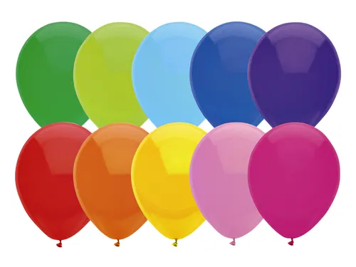 Ballon Haza uni 30cm 10 stuks assorti