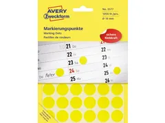 Avery Zweckform Ronde etiketten diameter 18 mm geel 1056 stuks