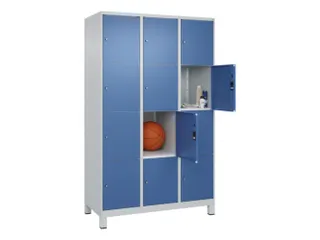 lockerkast,HxBxD 1950x1200x500mm,3x4vakken,vak B 400mm,cil.-slot - 1