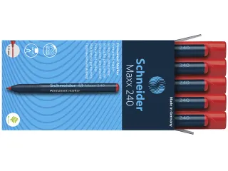Marker Schneider Maxx 240 permanent ronde punt rood - 6