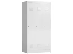garderobekast 1800x870x500mm 3vak klink sokkel romp RAL9003