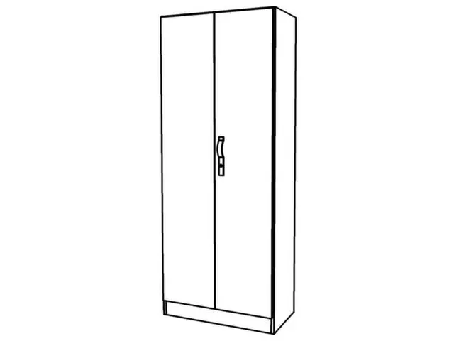 armoire de bureau,HxlxP 2004x800x420mm,4xsol en bois,poignée bande