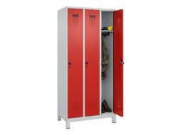 locker,HxBxD 1950x900x500mm,3vak,vak B 300mm,draaigrendel,voeten