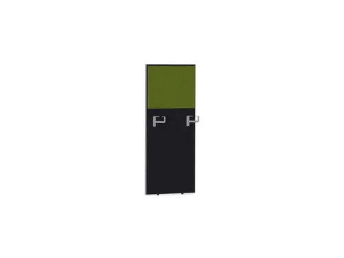 baliepaneel,v. bureau,aanbouw rechts,B 600mm,CC-zwart,BN7048-groen