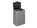 Afvalbak Kunststof 70L 39x34x57 cm Grijs Zwart