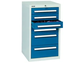 ladekast HxBxD 900x515x500mm 6laden vergrendeling RAL7035 RAL5010 - 2