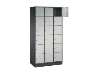 lockerkast,HxBxD 1950x920x500mm,3x6vakken,cil.-slot,sokkel - 1