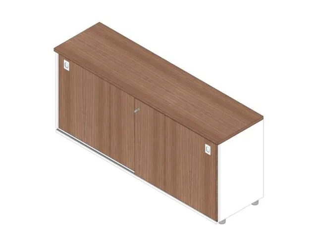schuifdeurkast,HxBxD 730x1600x450mm,1xhouten vloer,2ordnerhoogte