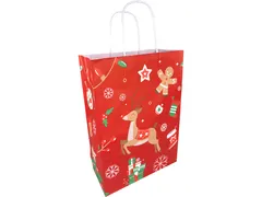 Draagtas Papier 22x10x31cm Rood Kerst doos 250 Stuks