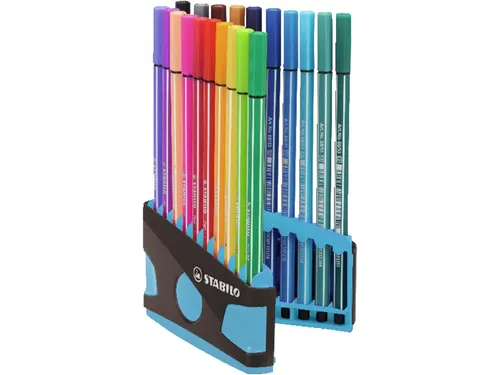 Viltstift Stabilo 68 Box Turquoise 20Stuks Assorti
