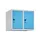 opzetkast,v. locker,2vak.,vak B 300mm,HxBxD 500x600x500mm,vleugeldeur