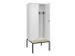locker voor scheiding van kleding,HxBxD 2120x800x815mm,2vak